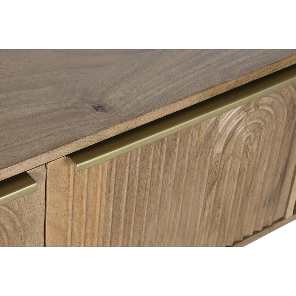TV furniture DKD Home Decor Golden Natural Mango wood 150 x 40 x 48 cm